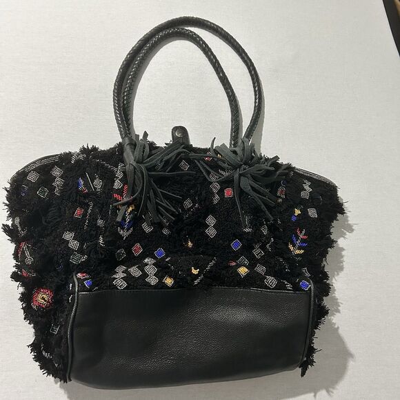 Anthropologie Handbags - Ibban for Anthropologie Jack beaded leather and fringed purse bag, Boho